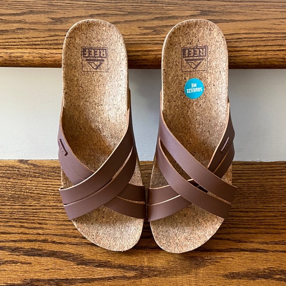 Reef Women's Nutmeg Kaia Cross-Strap Sandals Size 9 - Picture 4 of 9